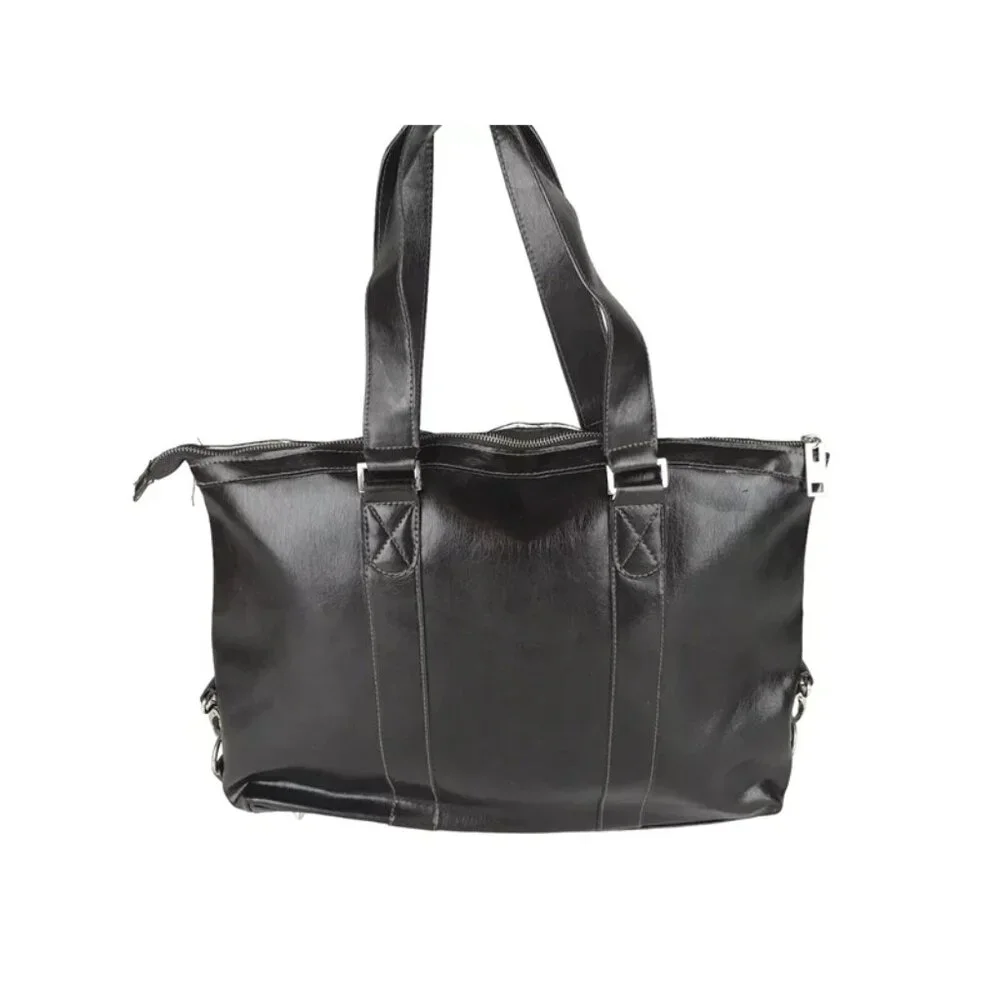 Denali Womens Brown Leather Inner‎ Dividers Pockets Double Handles Laptop Bag